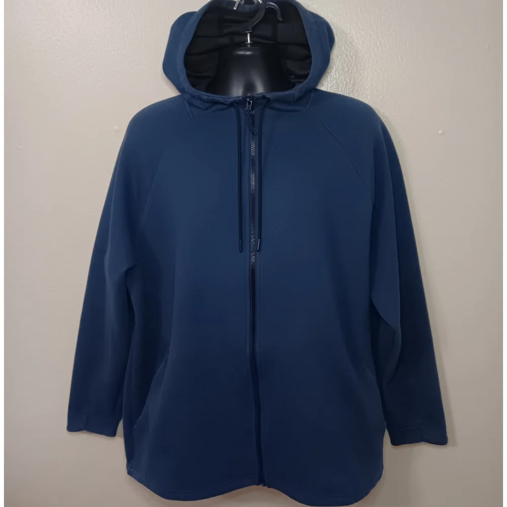 Russell Athletic Fusion Knit Men’s XL Hoodie Full Zip Navy Athletic Activewear